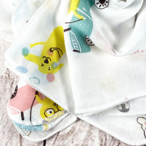 High-density 31*31 square towel cotton printed gauze saliva towel feeding towel cotton baby handkerchief baby hand towel