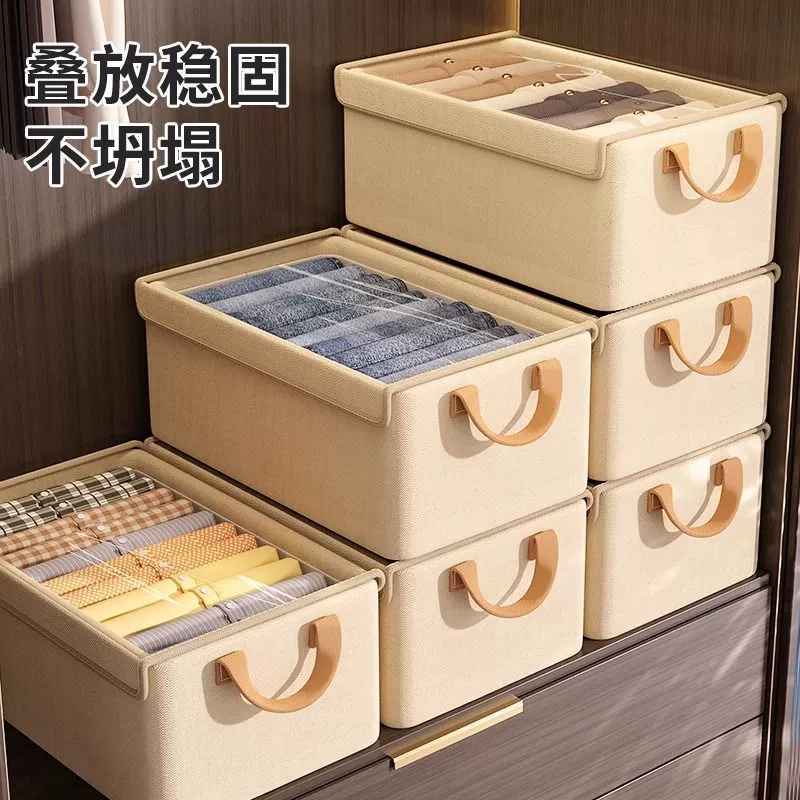 Storage box, steel frame, trousers, sweater, folding storage system