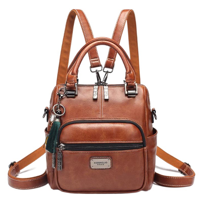 2023 xidi Paul nuevo bolso de las mujeres moda retro aceite de cera cuero solo hombro almohada Boston gran capacidad bolso de las mujeres