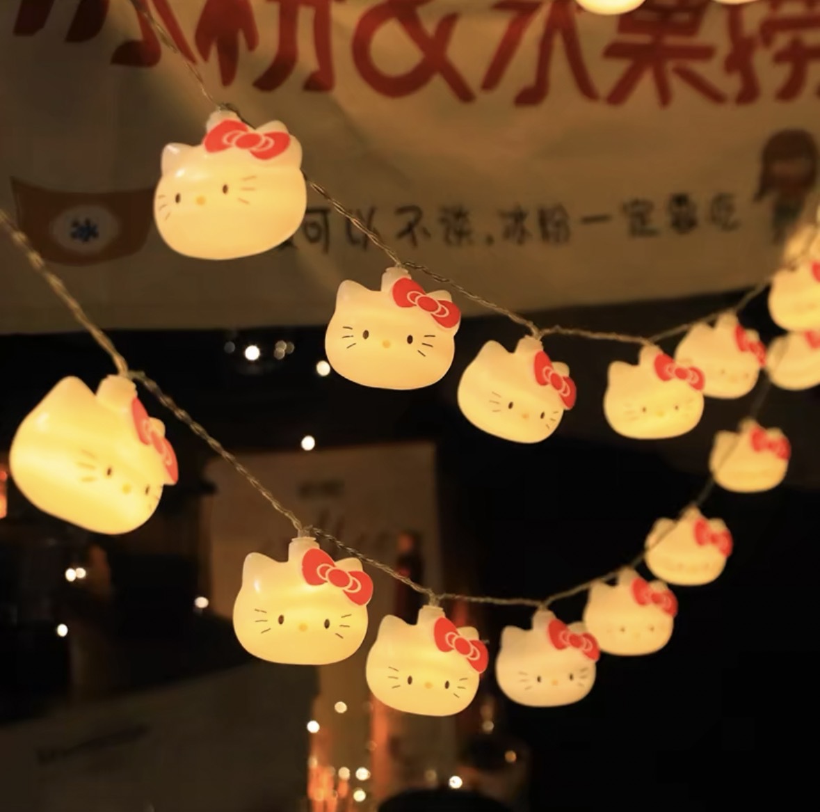 Nuevo LED Kitty gatos luces decorativas niños dibujos animados garras de gato luces de estilo de atmósfera luces decorativas luces de color colgante