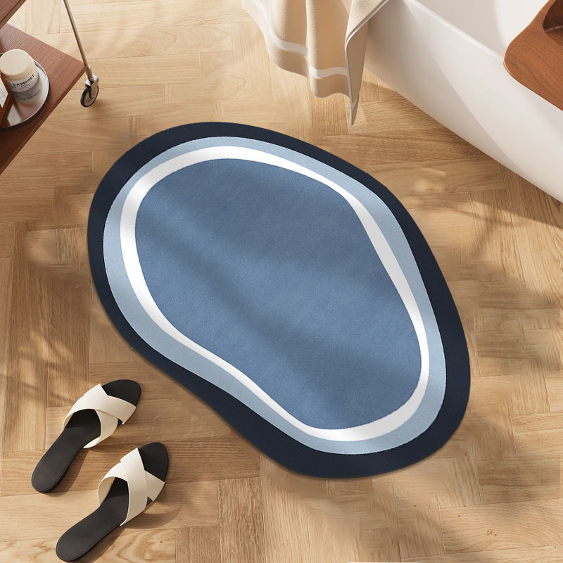 Bathroom Doorway Absorbent Floor Mat Toilet Toilet Doorway Absorbent Foot Mat Non-slip Quick-drying Diatom Mud Floor Mat