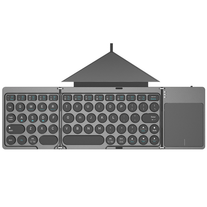 Portable Ultra-Thin Wireless Mini 70% off Stack Leather Case Bluetooth Keyboard for Mobile Phones and Tablets for Office Use with Touchpad