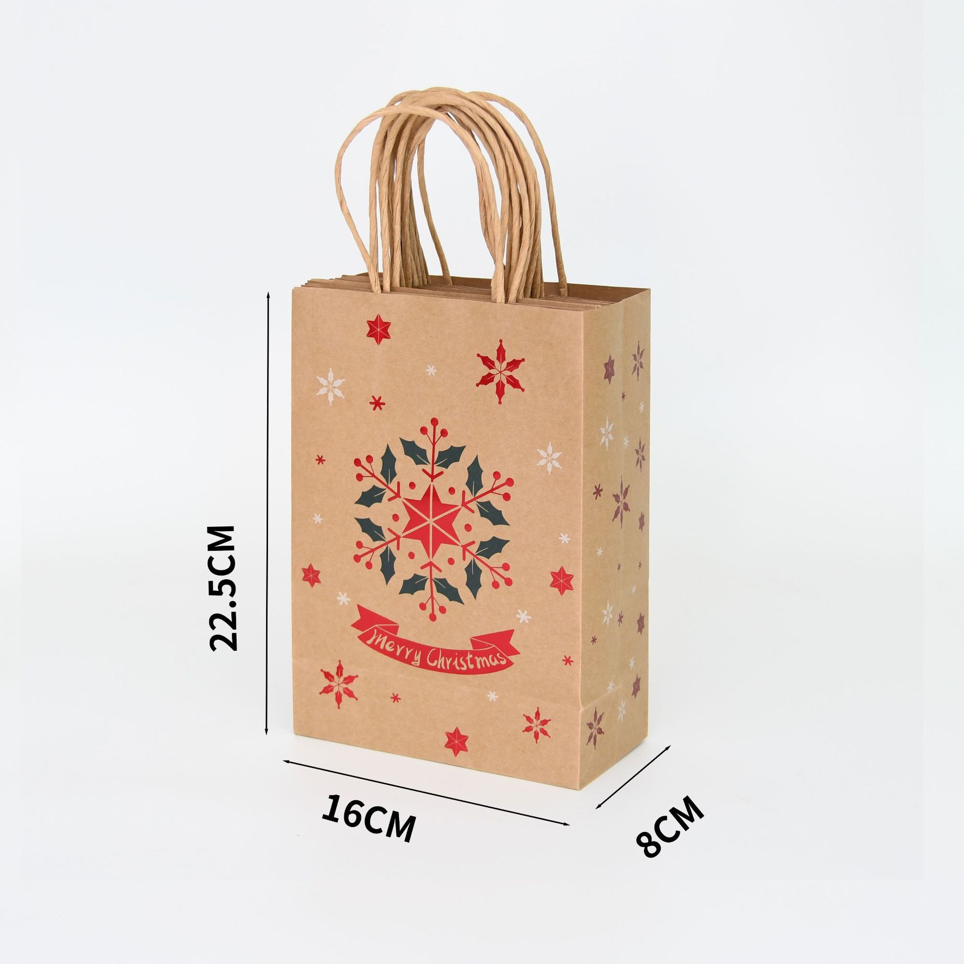 Copo de nieve de Navidad; 1 paquete; papel kraft