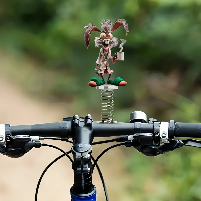 Colgar adornos transfronterizos divertidos monos gigantes exagerados bebés conejos acrílicos 2D adornos de primavera para automóviles rock music image 3