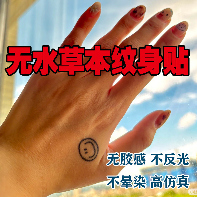 One Tear and One Paste, No Water Needed, More Convenient, Classy Waterless Tattoo Stickers, 2 Weeks Tattoo Stickers, Herbal Tattoo Stickers
