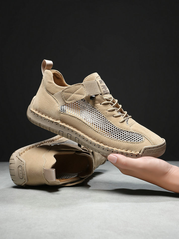Giày thể thao lưới thoáng khí unisex form rộng phong cách năng động — 9889 màu kaki, 9889 màu trắng, 9889 màu xám, 9889 xanh da trời chi tiết 2