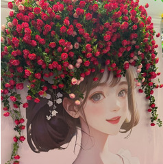 模擬鉄線バラ蔓装飾ブロックインターネット有名人の壁の背景結婚式のドアヘッドフラワーアート造花籐バラの花