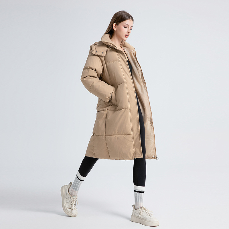 Women's Long Padded Coat – Oversized Hooded Parka With Multiple Pockets (Polyester Shell, 3 Colors, S-XXXL)_voghion.com