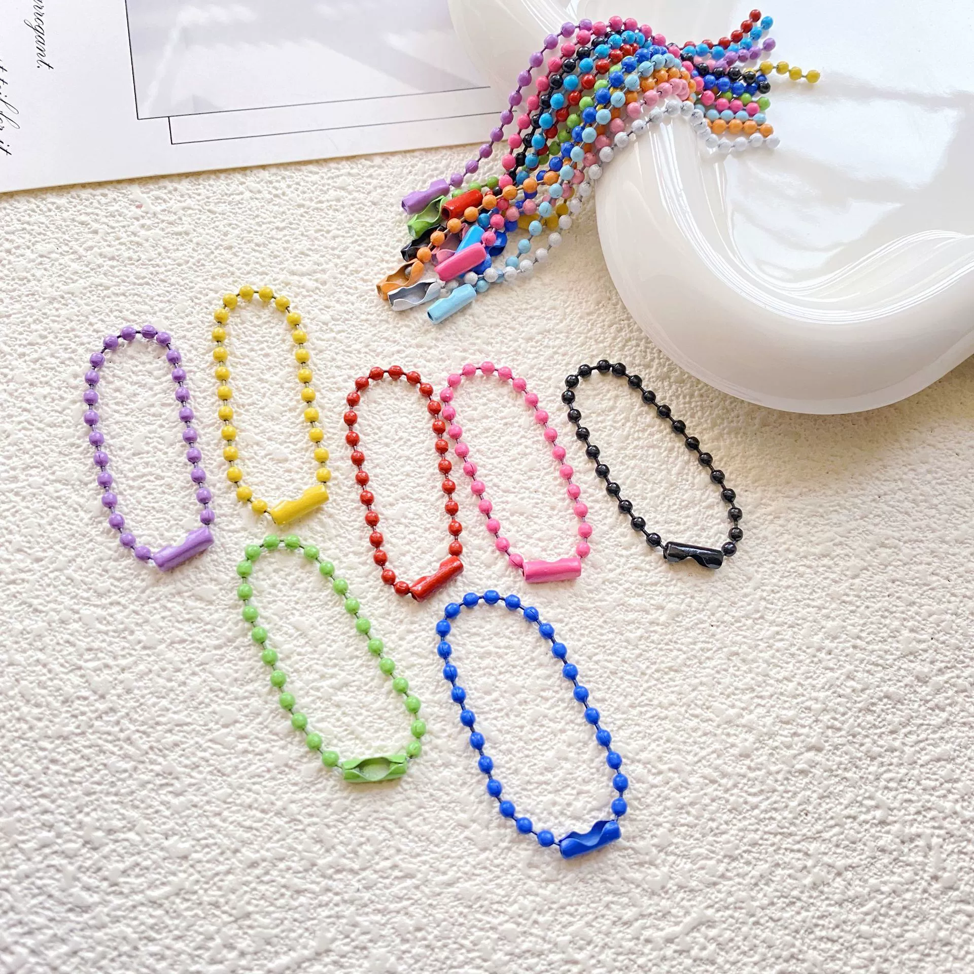 Брелок для ключей, ремешок для карт, цепочка для сумки ручной работы, подвеска-цепочка, набор макарон «сделай сам», цепочка для держателя для карт