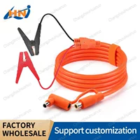 Кабель для зарядки автомобильного аккумулятора 14AWG7909 8020, кабель с разъемом для зажима типа «крокодил», кабель для зарядного устройства автомобильного аккумулятора, 2 м