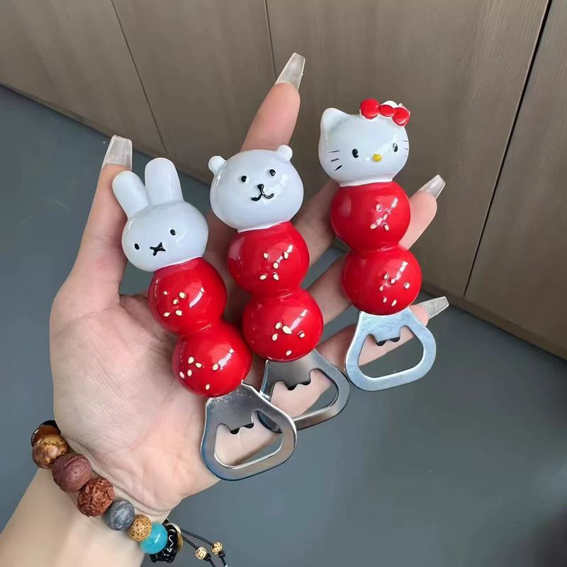 kt 猫シュガーハングボトルオープナー冷蔵庫マグネット特別なかわいい家庭用冷蔵庫磁気立体装飾高価値ドライバー|undefined