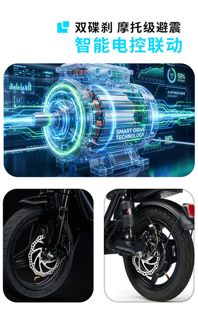Cross-border foldable electric scooter with long range, portable shock-absorbing scooter for urban commuting