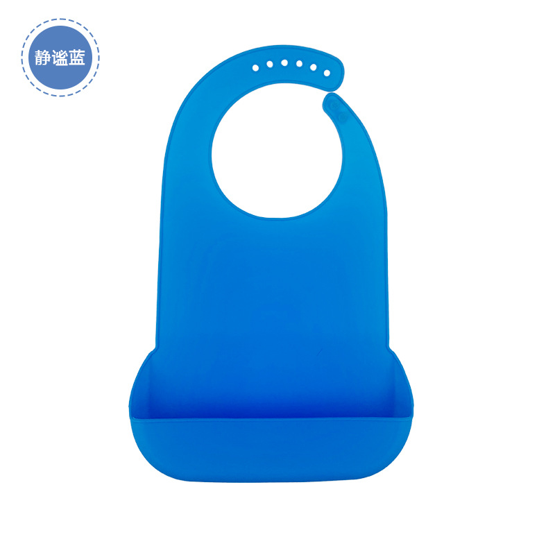 Babero transfronterizo para adultos, bolsillo para arroz, silicona para ancianos, bolsillo para arroz, impermeable y sin lavado, bolsillo para saliva tridimensional a prueba de suciedad y fugas