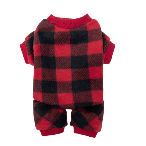 Amazon Pet Clothing Same Style Checkered Pajamas Dog Autumn/Winter Four-Legged Clothes Teddy Pet Clothes Wholesale