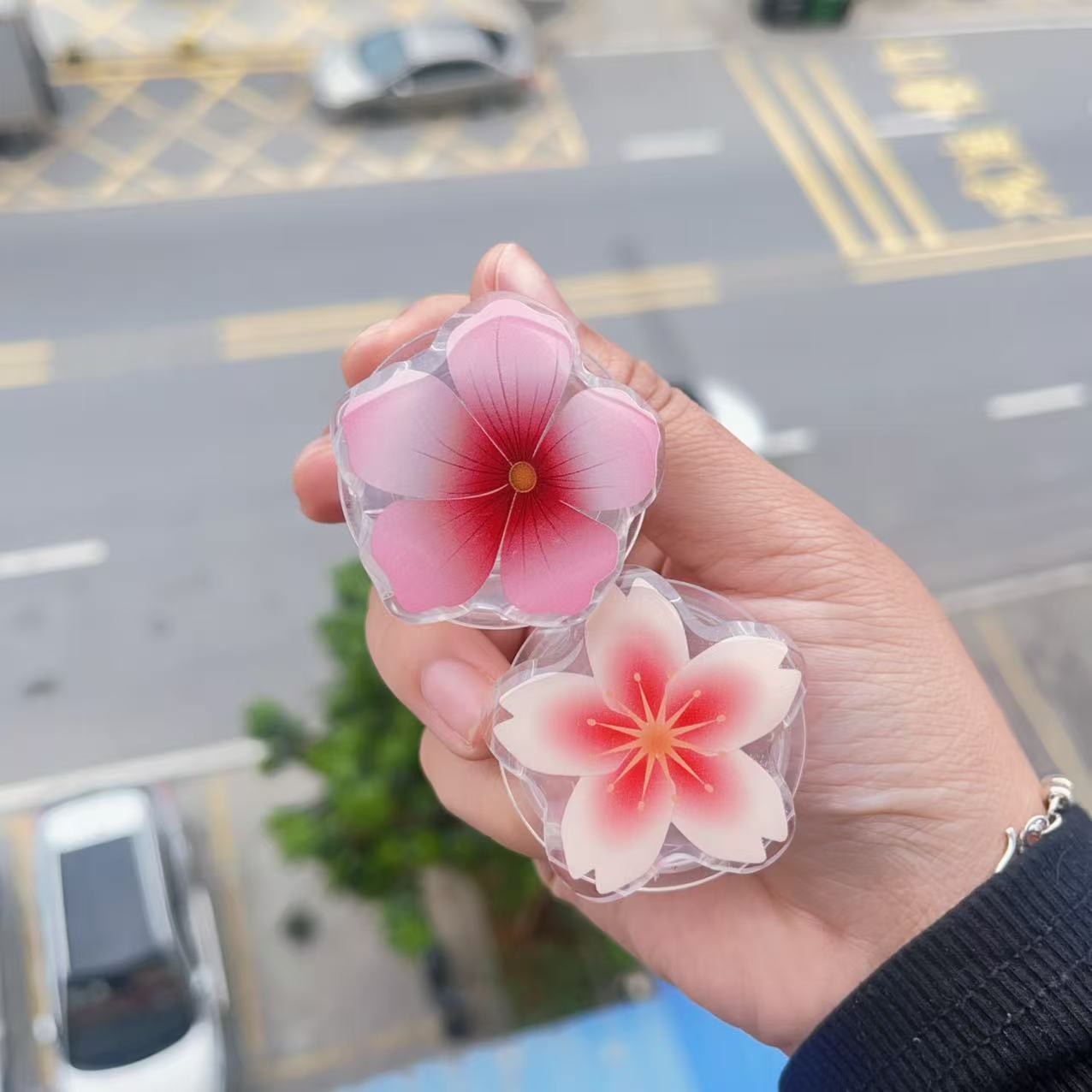 20g Weight Airbag Bracket Classification Acrylic Material Flower Pattern Simple Style, Classic Style Style Flower Acrylic Simple Style Classic Style Airbag Bracket 1