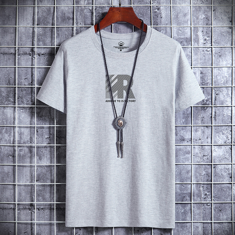 Camiseta de manga corta de los hombres de moda de verano de los hombres de algodón suelto Top bottoming camisa Nueva INS de moda pareja estudiante media manga