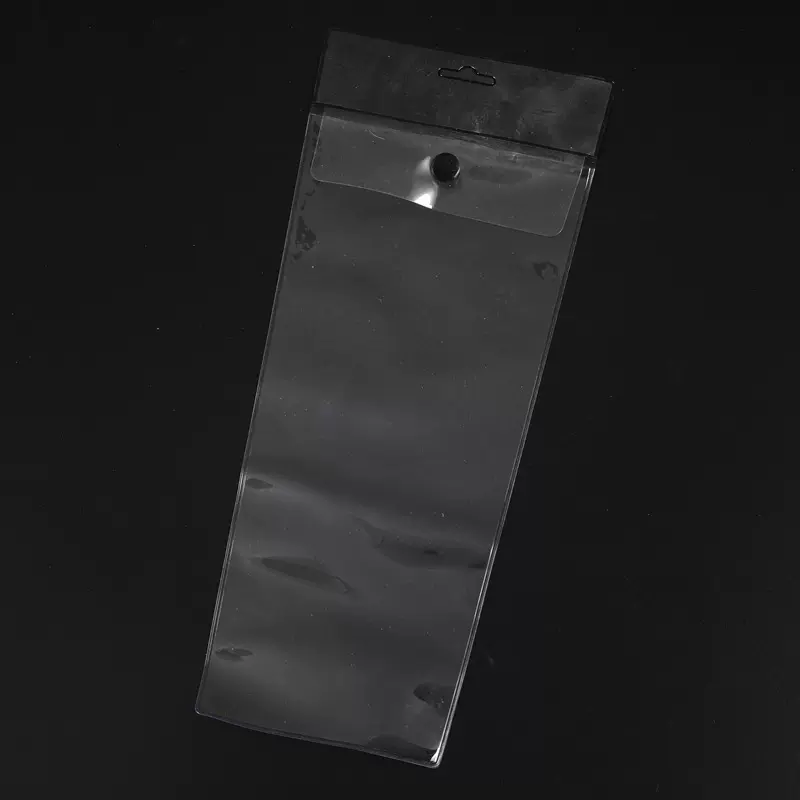 pvc透明打孔按扣袋服装吊牌袋卡片袋书套标签袋平口袋卡套批发