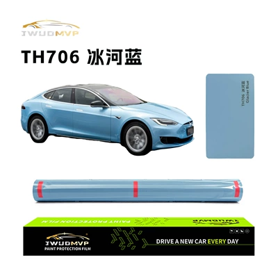 Cross-Border Supply of High-Quality Tpu Color-Changing Film Ppf in Glacier Blue for Car Color Change Protection Film, Anti-Scratch, Heat Repair (Car paint protective film) - tpu-glacier-blue-tpu-color-changing-film-ppf-paint-protection-film