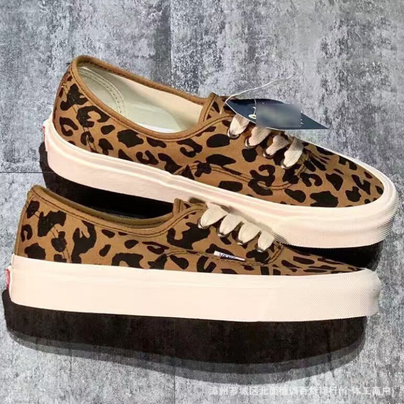 Putian shoes Vans leopard print women's shoes printed checkerboard Era low-top summer skateboard canvas shoes