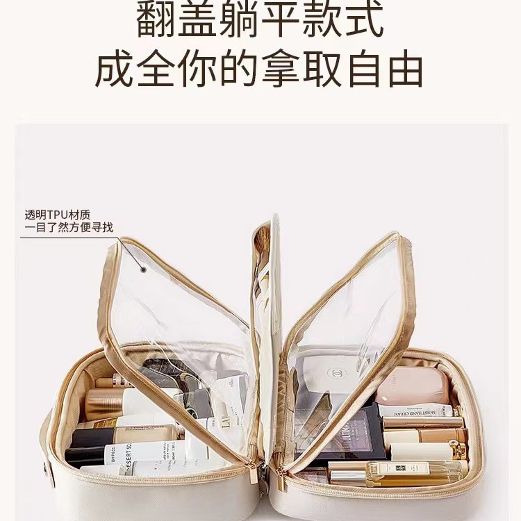 Bolsa de cosméticos 2023 nuevo avanzado exquisito portátil de viaje portátil bolsa de lavado de gran capacidad bolsa de almacenamiento de cosméticos