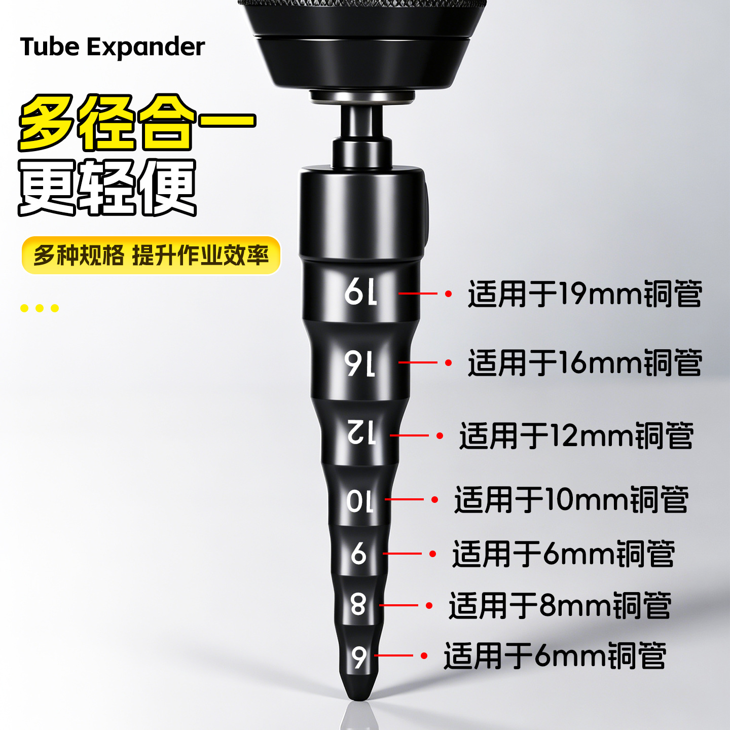 Nuevo tipo transfronterizo 7 en 1 aire acondicionado hexagonal expansor de tubería de cobre expansor de tubería eléctrica de acero de aleación de grado industrial image 3