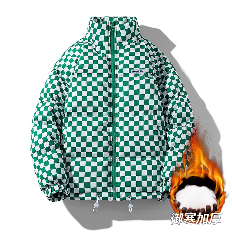 NASA Joint-nombre abajo abrigo de algodón acolchado hombres falso de dos piezas encapuchadas marca de moda engrosada ropa de algodón caliente pareja abrigo ropa de invierno de las mujeres