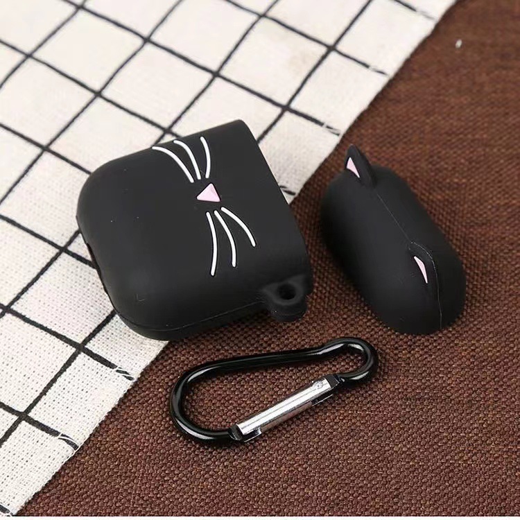 Cartoon Style Cat Silica Gel Earphone Case display picture 1