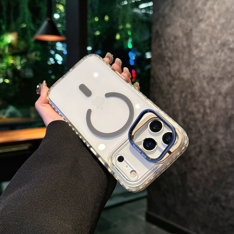 镜头支架适用iPhone17PROMAX手机壳点彩磁吸硬壳苹果17防摔保护套|undefined