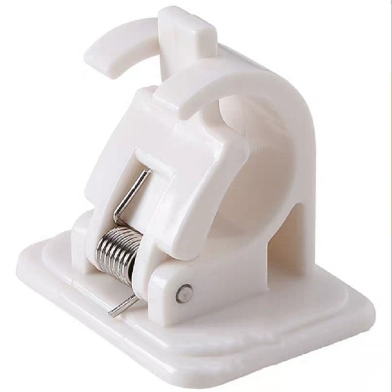 Gancho de barra de cortina sin perforaciones gancho de barra de toalla de perforación sin cortina abrazadera gancho de Pared Soporte de barra de cortina