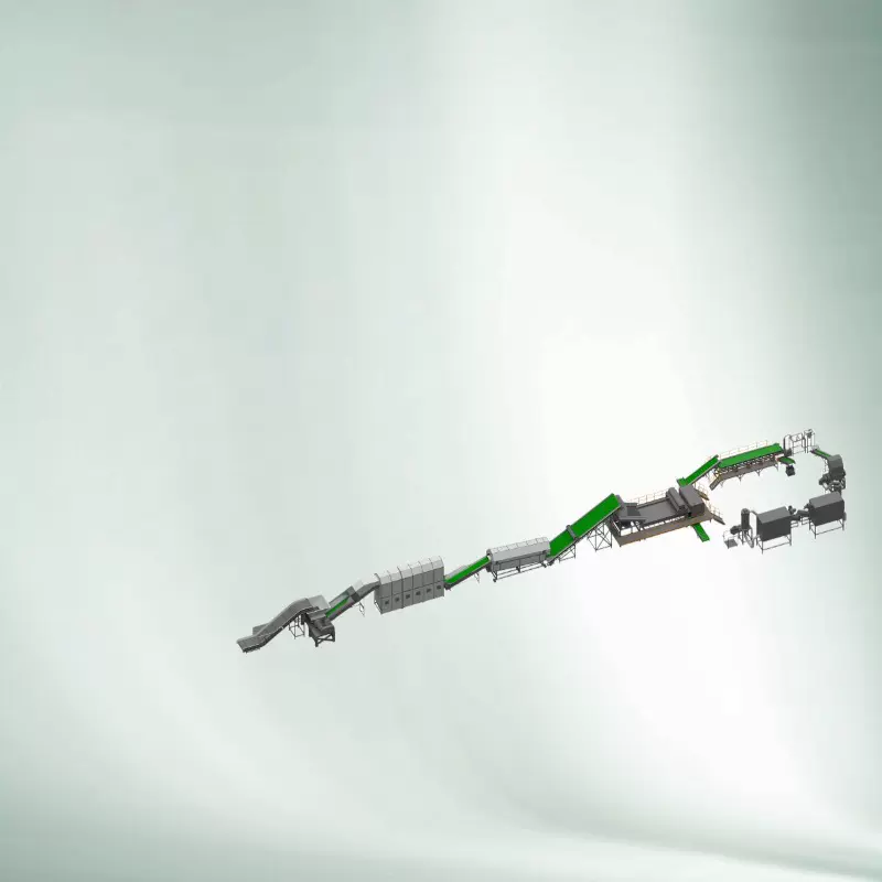 定制废旧塑料撕碎破碎分选无水清洗挤干设备 塑料回收热解系统