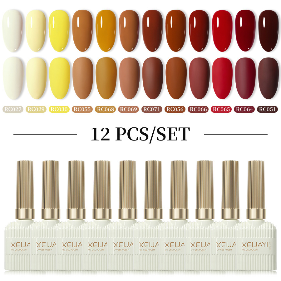 Xianjiayi 102 color nail polish glue new suit phototherapy glue popular online 12 color suit solid and lasting nail salon
