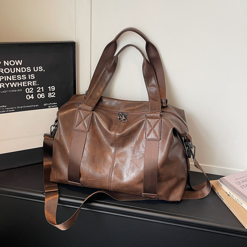 New style tote bag, PU casual tote bag, large capacity, shoulder bag, crossbody bag, short trip luggage bag, gym bag