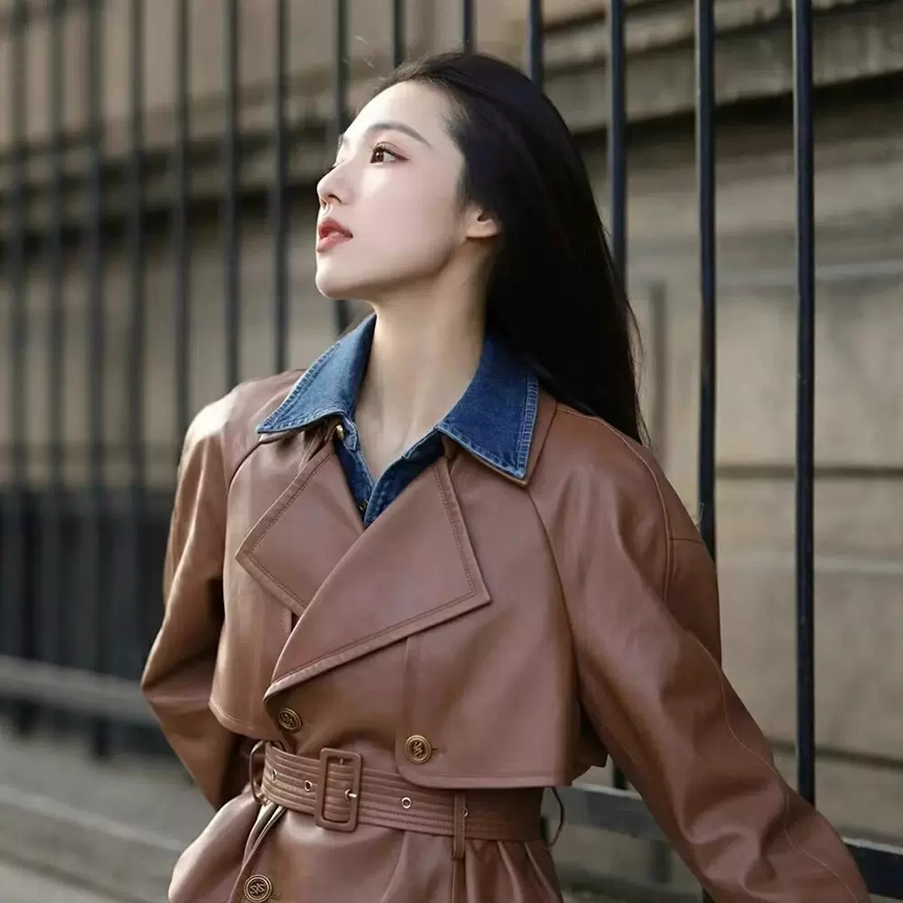 打样专拍网红春装女皮衣夹克高级感服装订制外贸大厂50件起翻单快