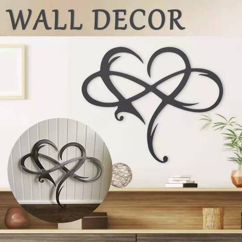 Eternal Love Infinity Heart Iron Decorative Indoor Hanging Metal Wall Decor Cross-border New Product