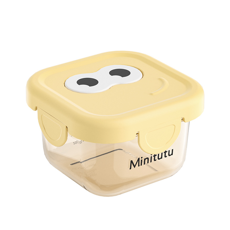 Caja de alimentos suplementarios para bebés Minitutu PPSU con escalas portátil para bebés cuenco de alimentos suplementarios a prueba de caídas caja de preservación