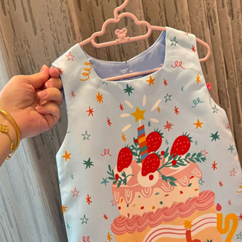 女の子ドレス子供の夏服 2025 新しいスタイル薄い誕生日ドレスベビー超見栄えの良いベストドレス|undefined