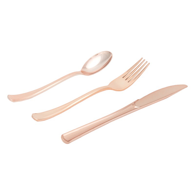 Oro Rosa vajilla desechable traje hotel restaurante occidental partido suministros papel plato taza de papel