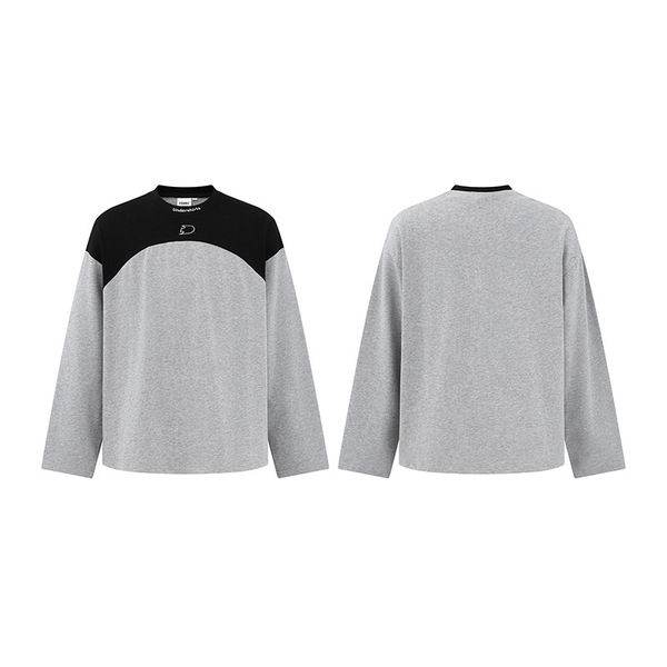 Autumn Japanese retro long-sleeve with a round collar