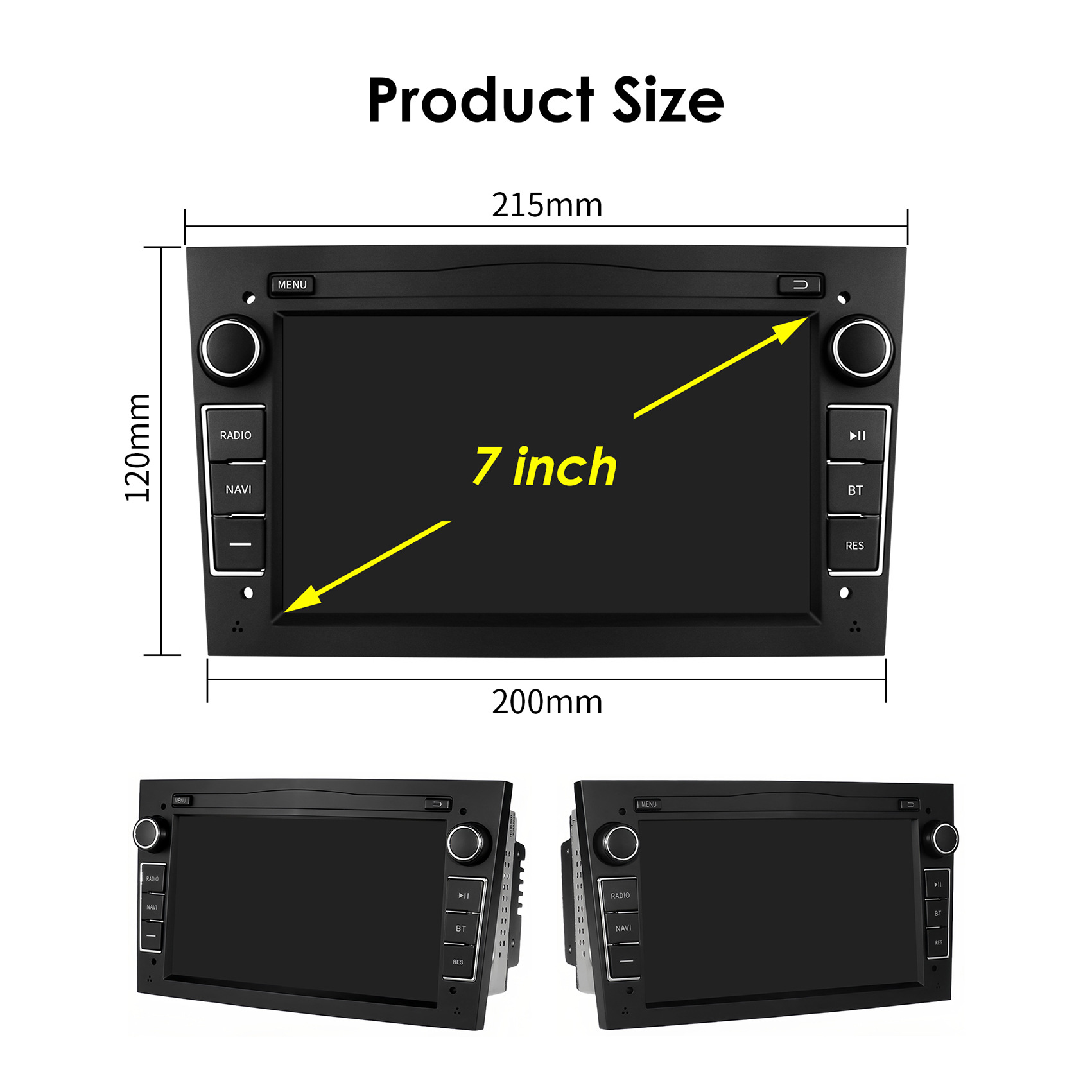 Control central de Opel Android de 7 pulgadas transfronterizo, pantalla grande, GPS, navegador para automóvil, imagen de marcha atrás, máquina todo en uno, estilo de automóvil original