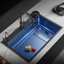 厨房家用水槽大单槽304不锈钢大单槽米粒压纹集渣大单槽洗菜洗碗