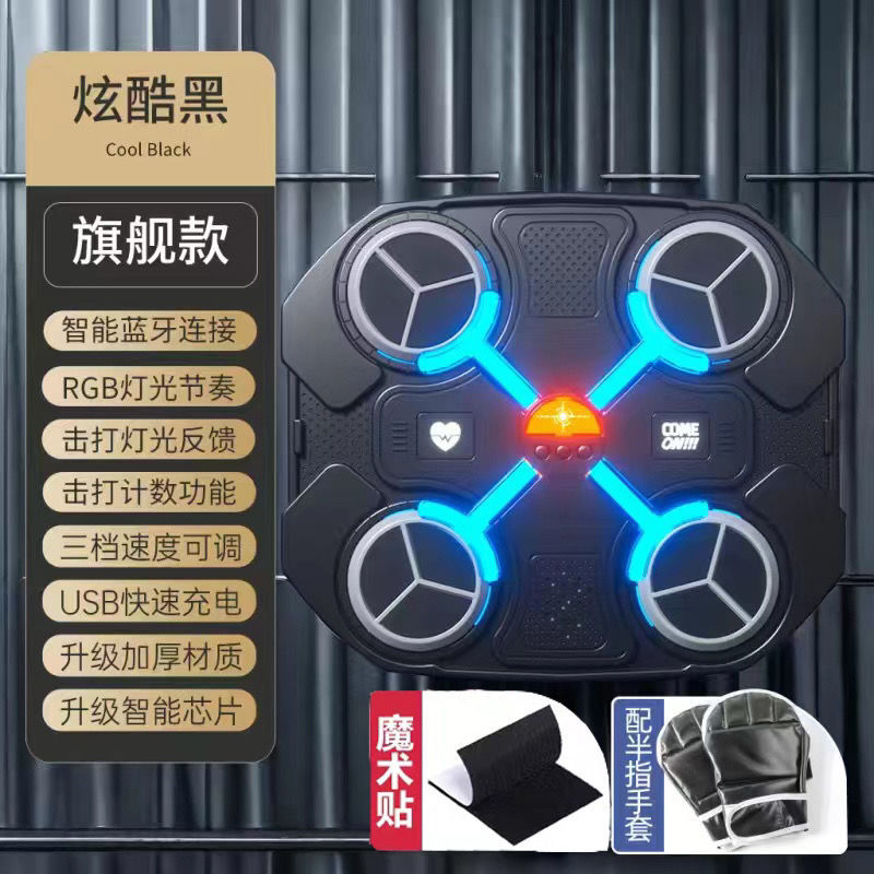 Black boxing target + 1 pair of gloves + charging cable - bluetooth version