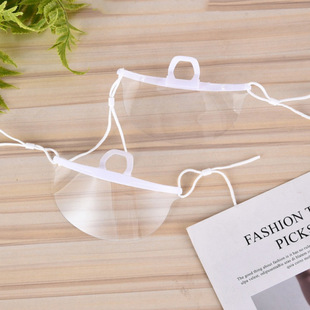 Food Industry Transparent Mask Hotel Restaurant Chef Catering Mask Milk Tea Shop Smile Visual Anti-saliva Mask