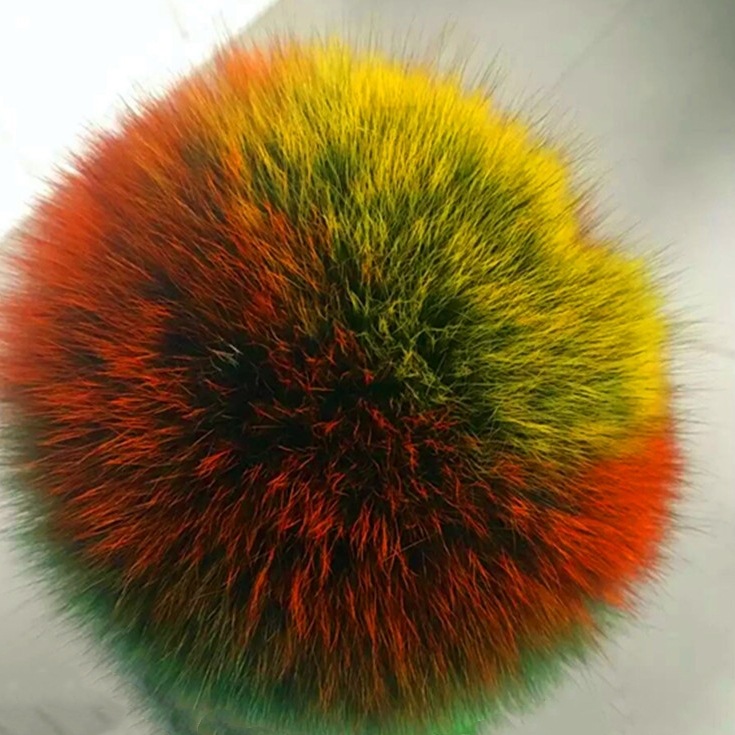 Fabricantes suministro de piel zorro real colorido Bola de piel Fox cabeza piel bola ropa zapatos y sombreros Accesorios colgantes