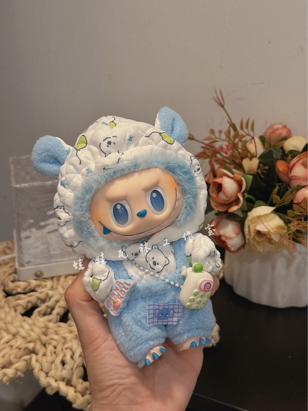 洋服のみ】17CM ラブブ人形服キーホルダー LABUBU 服 かわいいクマ パジャマ 3点セット|undefined