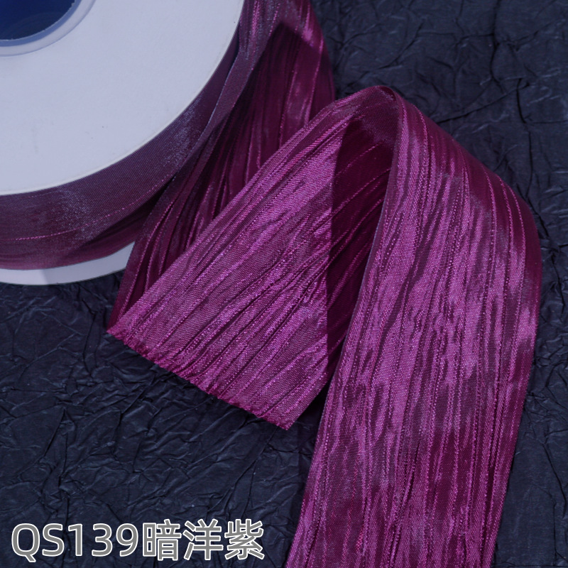 Impresión de la cinta arco regalo cuerda cinta plisada coreana accesorios de embalaje en stock al por mayor Corea del Sur cinta de poliéster