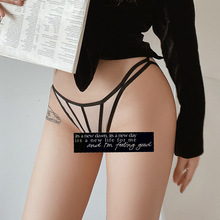 跨境法式优雅网纱丝带透明镂空女士蕾丝性感内裤女低腰三角裤