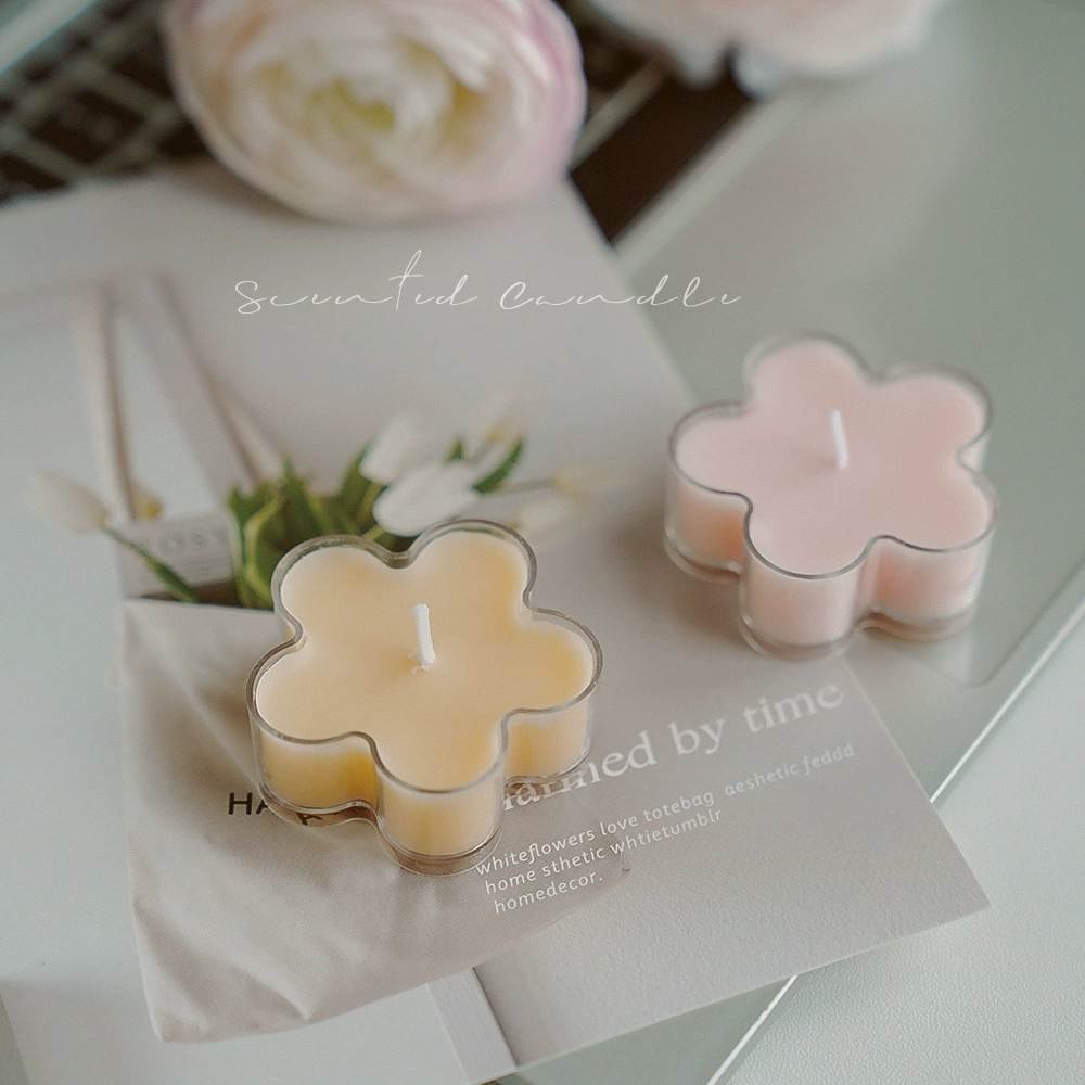 Atmospheric creative aromatherapy handmade, candle, flowered, Birthday gift