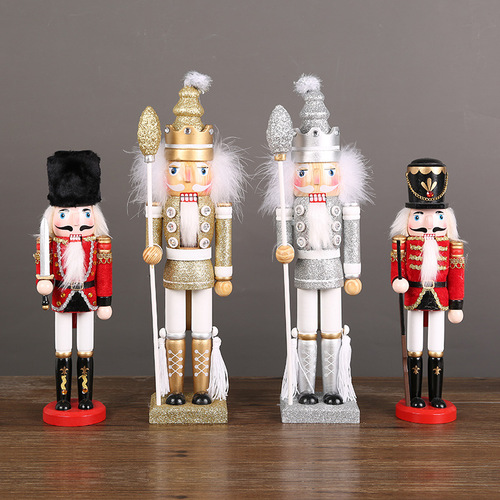 New Walnut Nutcracker Figurine Puppet Children's Toy Festival Gift Window Desk Ornament King Soldier Doll