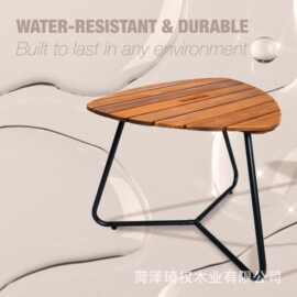 厂家直销木质扇形小桌户外防水休闲桌家用客厅阳台铁艺脚边几