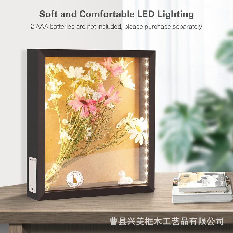 Cross-Border Solid Wood Dried Flower Box Display Box with Removable Shelf Dried Flower Photo Frame Memory Box Medal Commemorative Storage Box Cross-Border Solid Wood Dried Flower Box Display Box with Removable Shelf Dried Flower Photo Frame Memory Box Medal Commemorative Storage Box